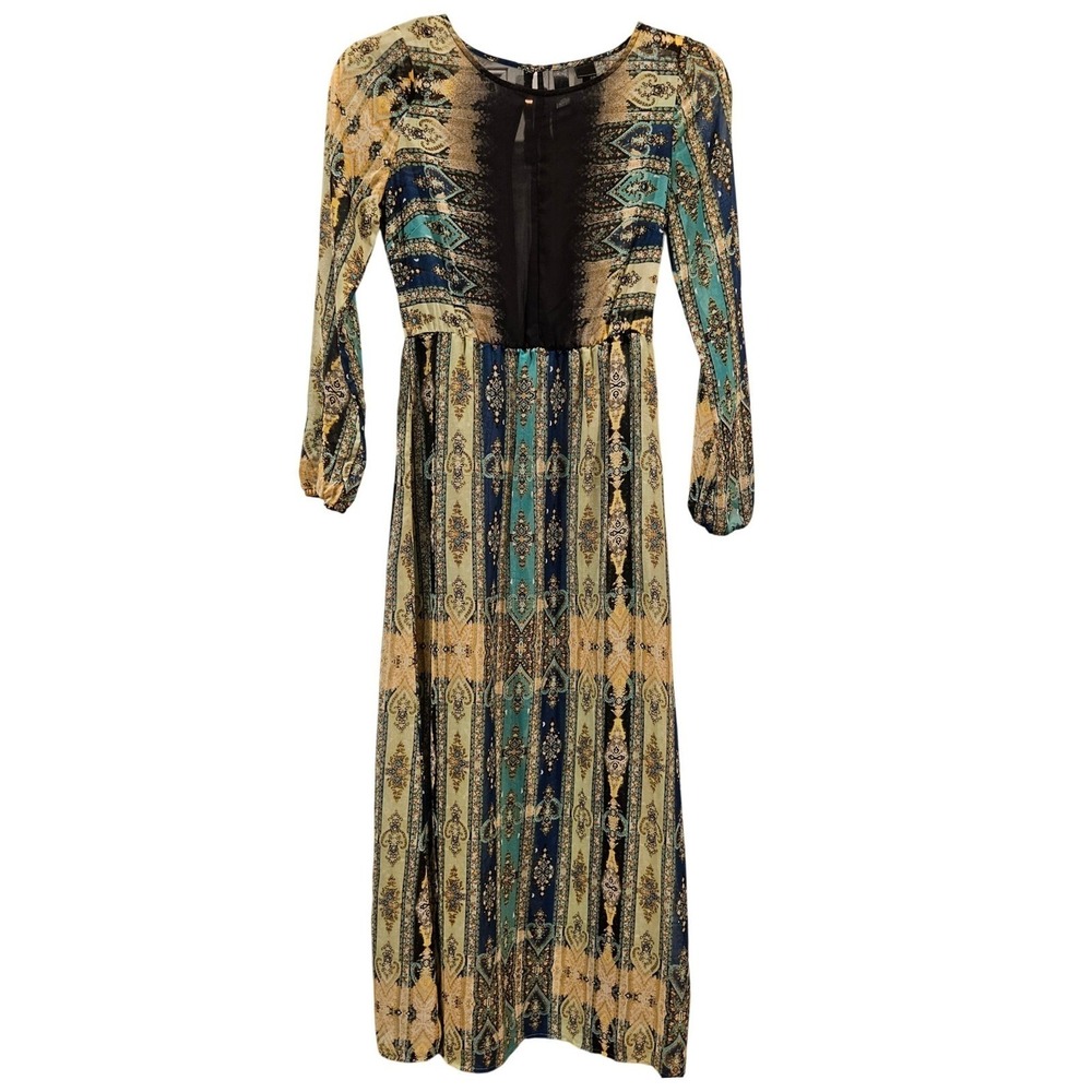 Petticoat Alley Maxi Dress Anthropologie Boho Festival Fairy Viking Renaissance